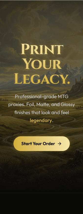 Legendary Card Co mobile preview