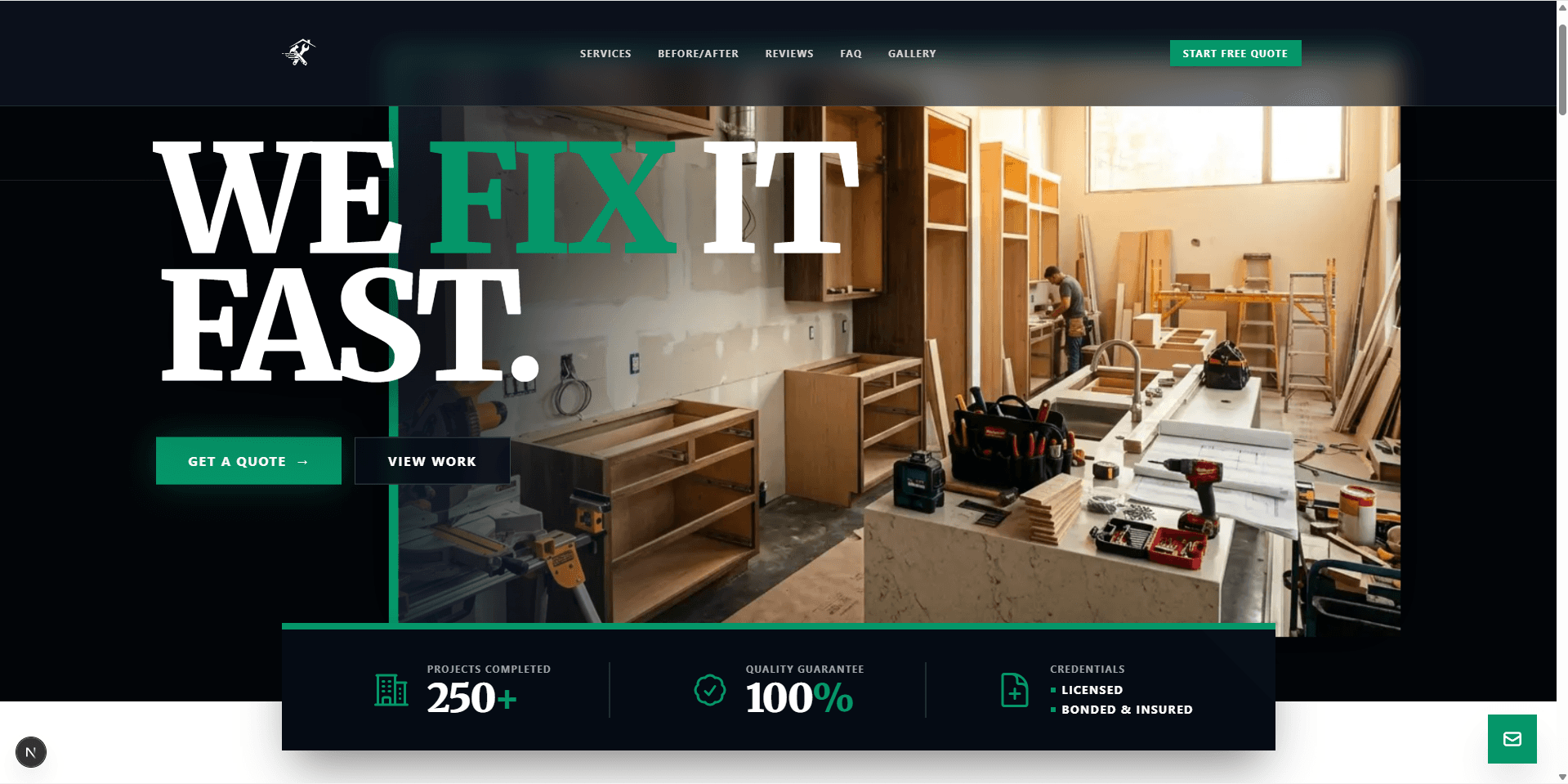 WeFixItFast Contractor Demo Preview
